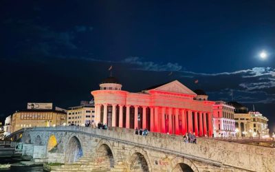 Археолошкиот музеј беше осветлен со црвено светло по повод Светскиот ден за борба против туберкулозата – 24 март